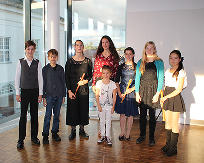 Die Teilnehmer des Blockflötenwettbewerbs 2016